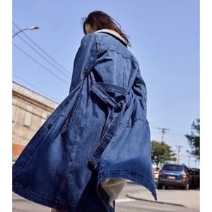 Madewell Chambray Sherpa Lined Coat!